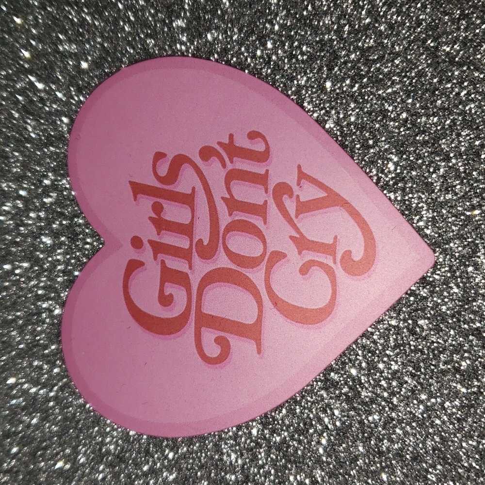 PROVERB WATERPOOF Sticker Quote Girls Don't Cry Heart